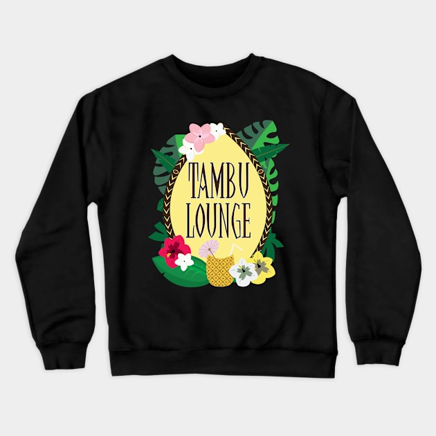 Tambu Lounge - Polynesian Village Crewneck Sweatshirt by WearInTheWorld